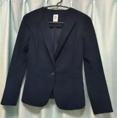 MK MICHEL KLEIN ネイビー シングルボタンジャケット/レディース