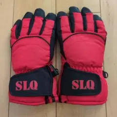 SLQ ウィンタースポーツ用グローブ 赤黒 140 スキー スノーボード 雪遊び