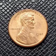 1988年 D刻印 1セント硬貨 Yahoo!オークション - アメリカ・コイン 1988年・1セント銅貨(D) ペニ