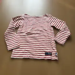 RUGGEDWORKS 赤白ストライプ 長袖カットソー