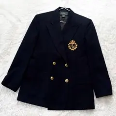 Ralph Lauren テーラードジャケット 12号 ネイビーストライプ - メルカリ