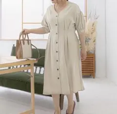 clette クレット ウエストタックVネックワンピースのサムネイル