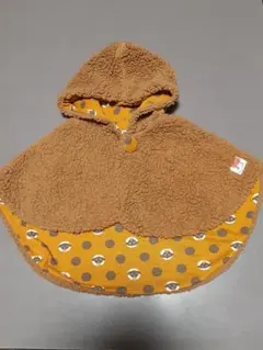 ベビーポンチョ フリース 茶色