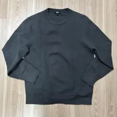 ユニクロ　ウォッシャブルミラノリブクルーネックセーター　L