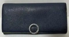 現行品✨ブルガリ 三つ折り財布 ロゴクリップ グレインレザー バイ