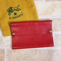 イルビゾンテ ☆ レザー ティッシュケース イタリア製 レッド ユニセックス