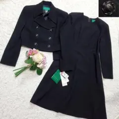 保管品 XL カルヴェン 東京ソワール ワンピースセットアップ 黒 大きいサイズ