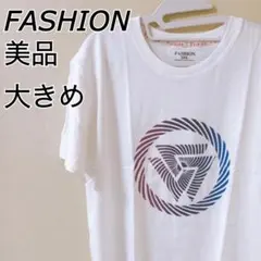 美品✨️ ファッション 白 Tシャツ 2XL グラデーション 大きめ 半袖