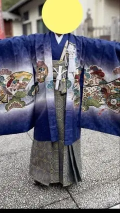 【12点フルセット】 七五三 着物 男の子 5歳 羽織袴セット