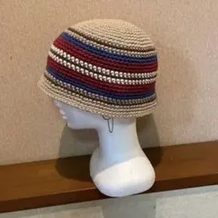 クラッシャーハット　ハンドメイド　クロシェハット