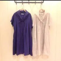 sm2×リンネルコラボレースストール付きリネンワンピース❁﻿.used