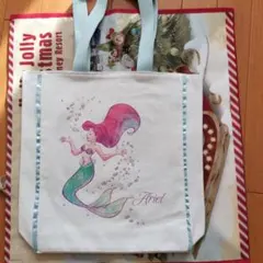 ☆新品タグ付き♪ディズニーリゾート　アリエル　トートバッグ　水彩風☆