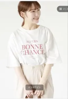 ehka sopo 半袖 Tシャツ ロゴプリント ホワイトのサムネイル