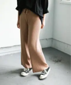 Auntie Rosa Holiday サマーニットリブパンツ　ブラウンのサムネイル