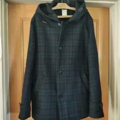 バックナンバー　チェック　フード付きジャケット　コート