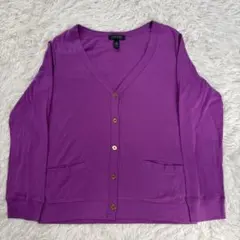 ラルフローレン Ralph Lauren パープルカーディガンLサイズレディースのサムネイル