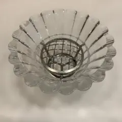HOYAクリスタル　ローズボウル　フラワーボウル　花器　花瓶　グリッド付きのサムネイル