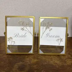 結婚式受付　ウェルカムスペースGroom Bride 2個セット