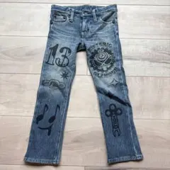 100cm☆HYSTERIC GLAMOUR 総柄プリント デニムパンツのサムネイル