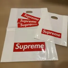 Supreme ショップ袋 白 ステッカー付き