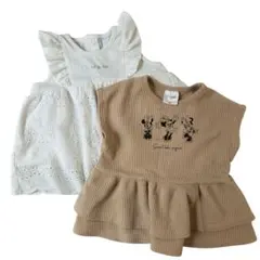 80cm ベビー用ワンピース ２枚セット コムサイズム ディズニー ワンピース