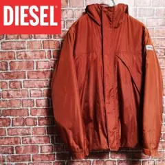 【DIESEL】裏起毛 ナイロンジャケット ワンポイントロゴ ブルゾン S