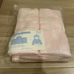 familiar ポンチョ型バスタオル　ピンク　ドット柄