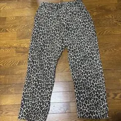 ヒョウ柄 ワイドパンツ ゴムウエスト