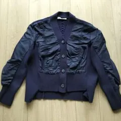 ZARA　ザラ　コントラスト　ニット カーディガン