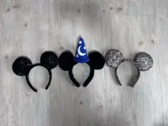 【3点セット】ディズニー カチューシャ スパンコール ソーサラー ミッキー