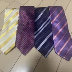 ブランドネクタイ　まとめ売り　4本　セット　ストライプ　総柄　古着