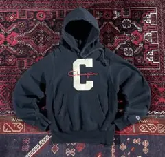 champion リバースウィーブ プルオーバー パーカー ブラック XS