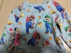 H&M スーパーマリオ トレーナー グレー裏毛100cm