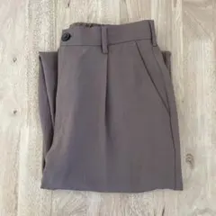 GU スラックス メンズ S ライトブラウン テーパード きれいめ 美