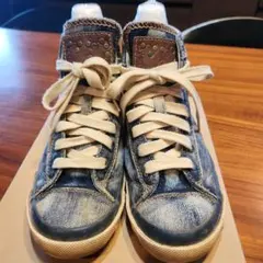 希少 DIESEL デニム ハイカットスニーカー