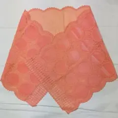着物用 和装用 着物ストール ショール 昭和レトロ サーモンピンク 花 レース