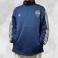 adidas サウンダーズFC ハーフジップ 古着サッカー XL相当