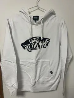 VANS オフホワイト フード付きパーカー S