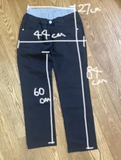 黒のゴムウエスト長ズボン　150