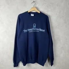 90s USA製 スウェット XLサイズ ネイビー 英字 紺色 vintage