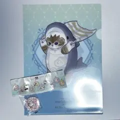 mofusand x KURA SUSHI クリアファイル 缶バッチ