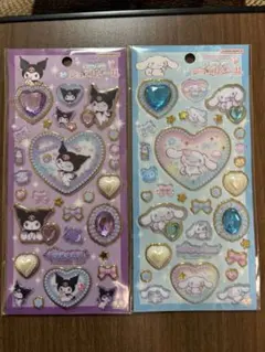 クロミ＆シナモロール　キラキラジュエルシール♡