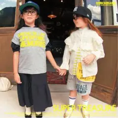 demimdungaree★ポケットツキボーダーTEE 130