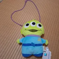 トイ・ストーリー　エイリアン ぬいぐるみポーチ 約20cm 首かけがま口財布