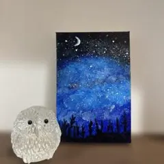 抽象画 アクリル画 夜空 キャンバス作品 - メルカリ