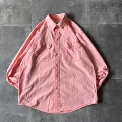 美品 プラージュ plage オックスフォード 半袖ワイドシャツ ピンク 