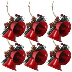クリスマス 飾り 鈴 ベル クリスマス鈴 6個入 手芸用鈴 工芸装飾用ベルのサムネイル