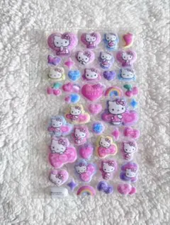 【正規品】 サンリオ ハローキティ コットンパフィーシール おすそ分け ヒョウ柄