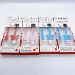 ㉕【新品未開封】ケーブル　１M×４　ライトニング　マイクロUSB