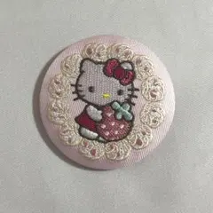 サンリオ 刺繍缶バッジ ハローキティ